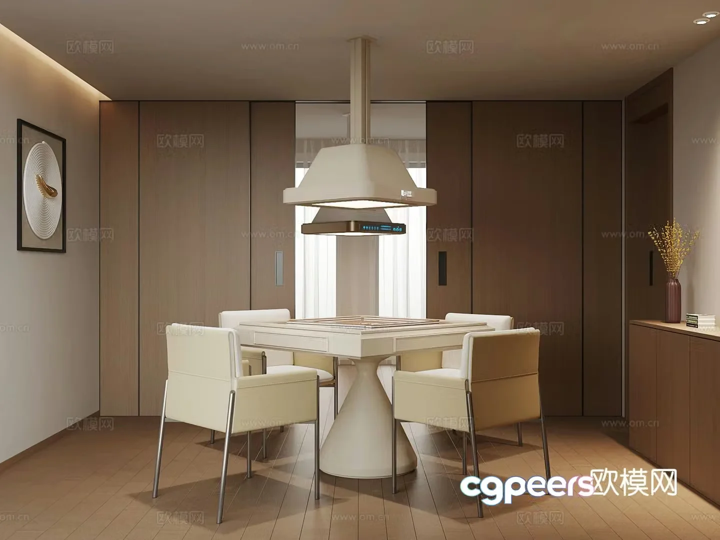 Modern mahjong table 3d model