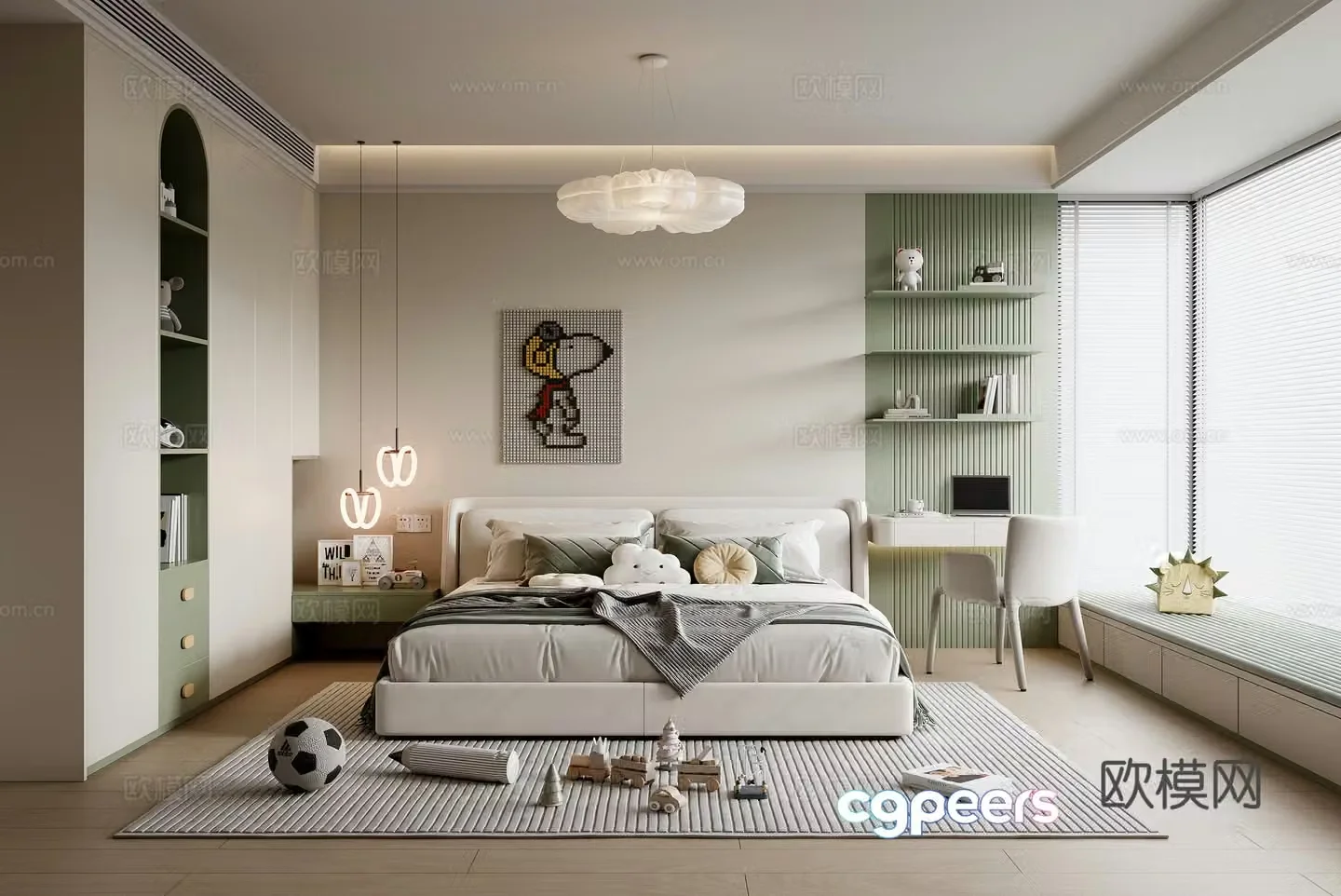 Modern children’s room 3d model