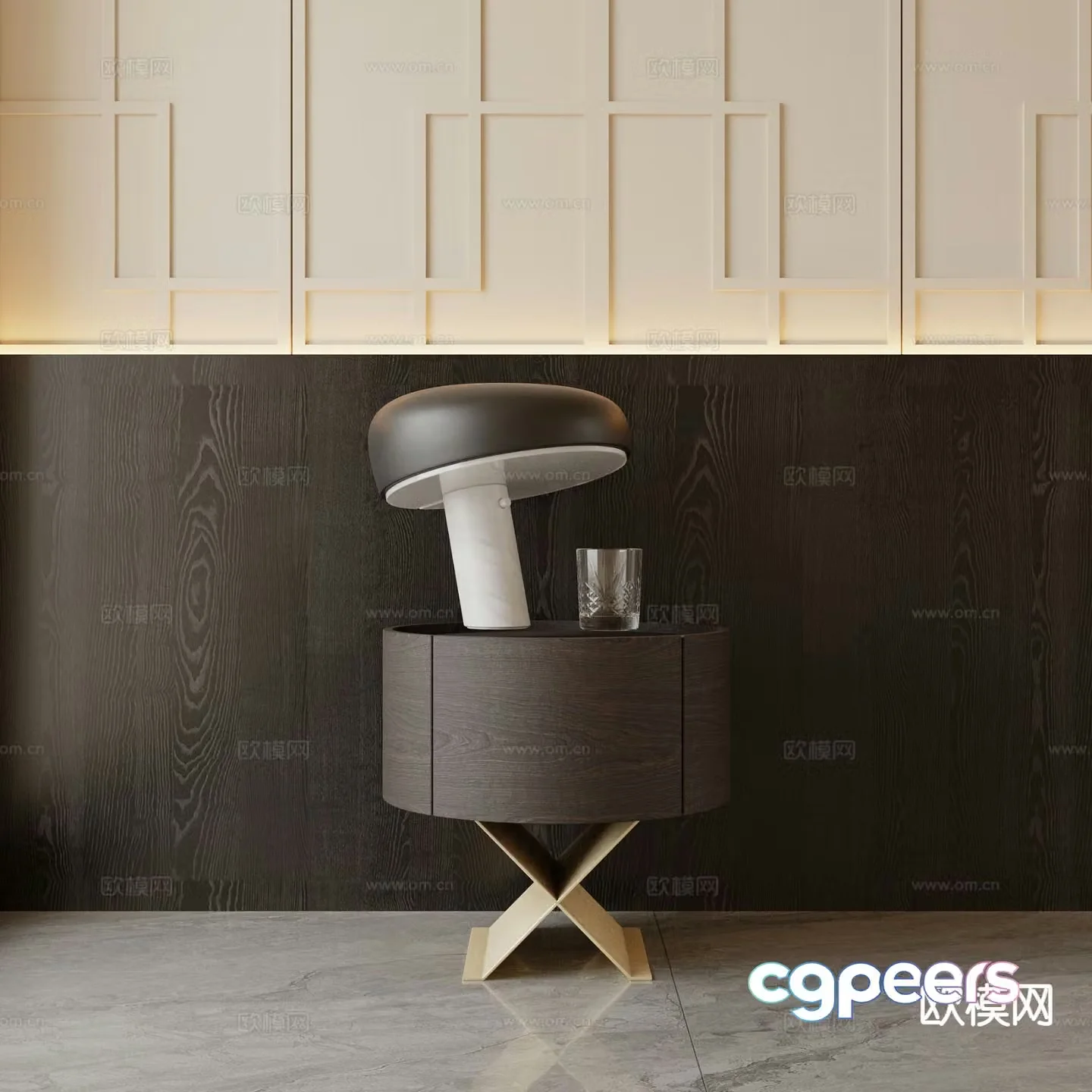 Modern bedside table 3d model