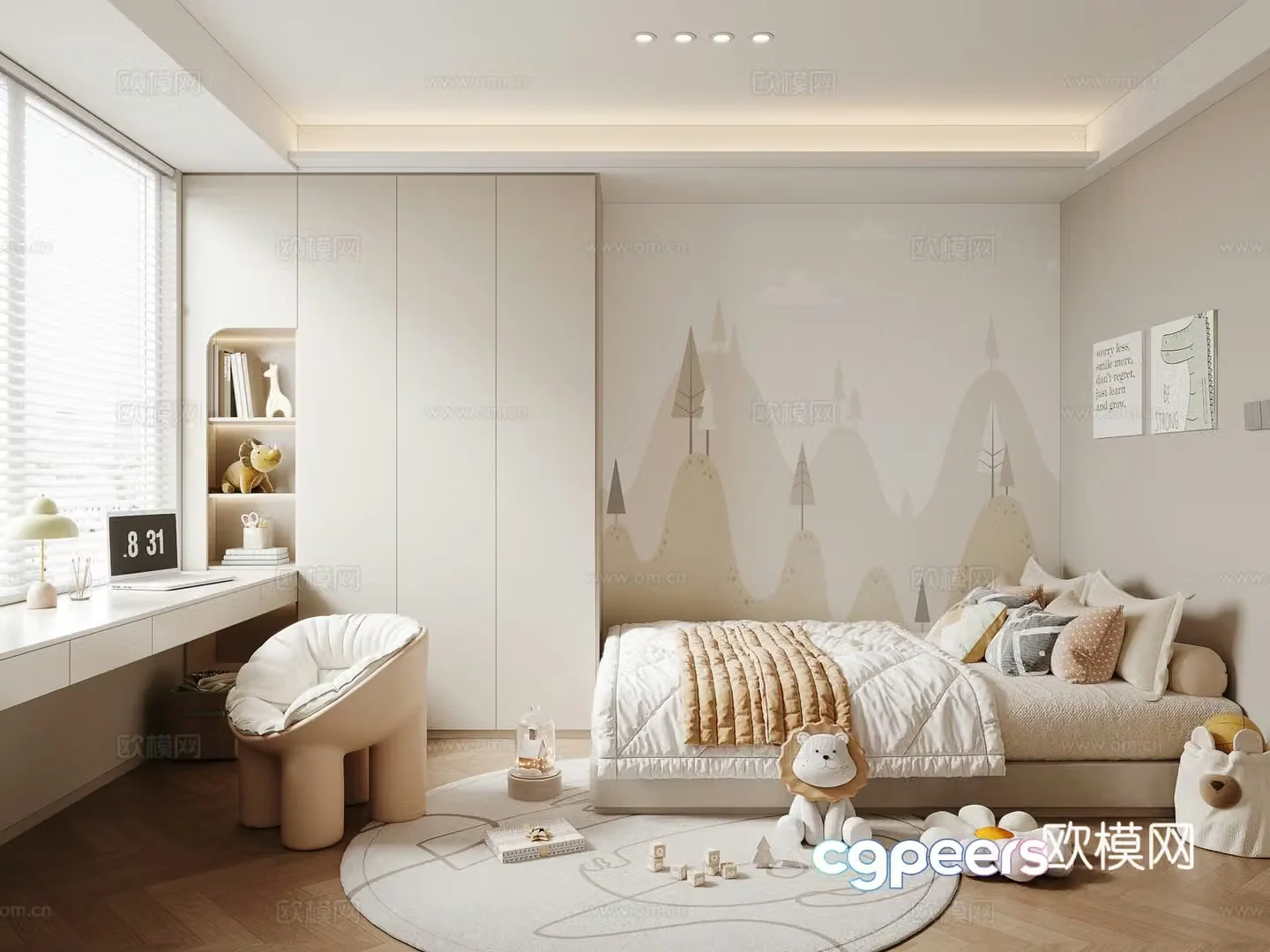 Modern children’s room children’s room 3d model