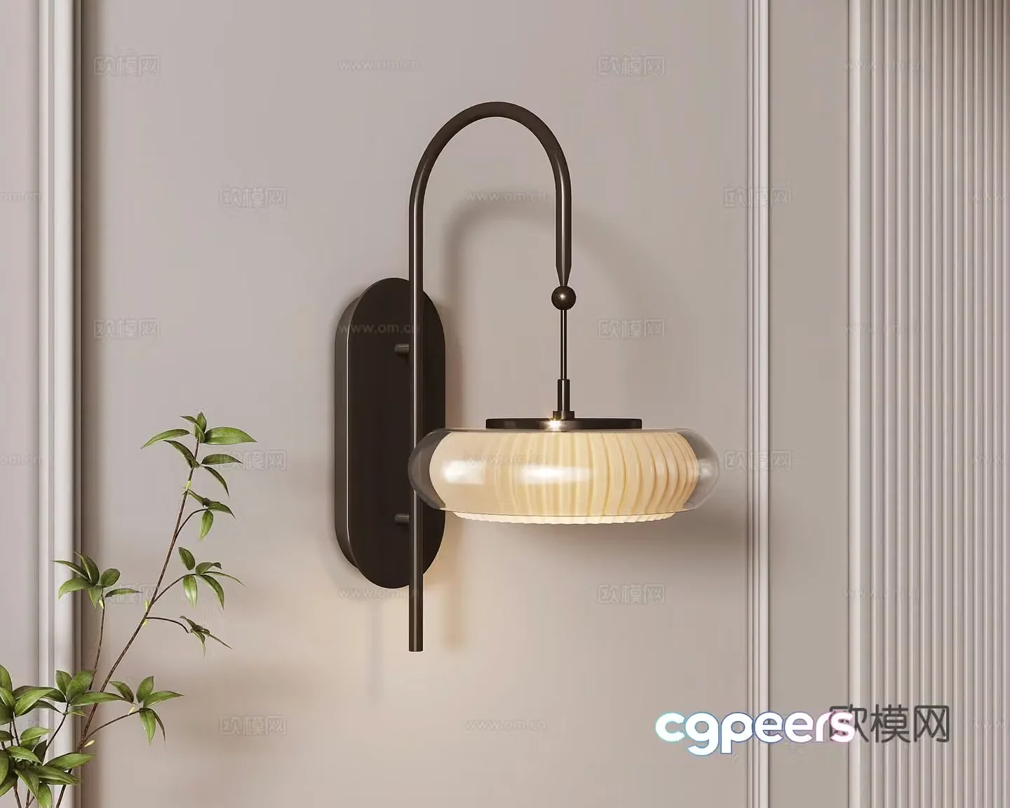 Italian minimalist wall light 3D model