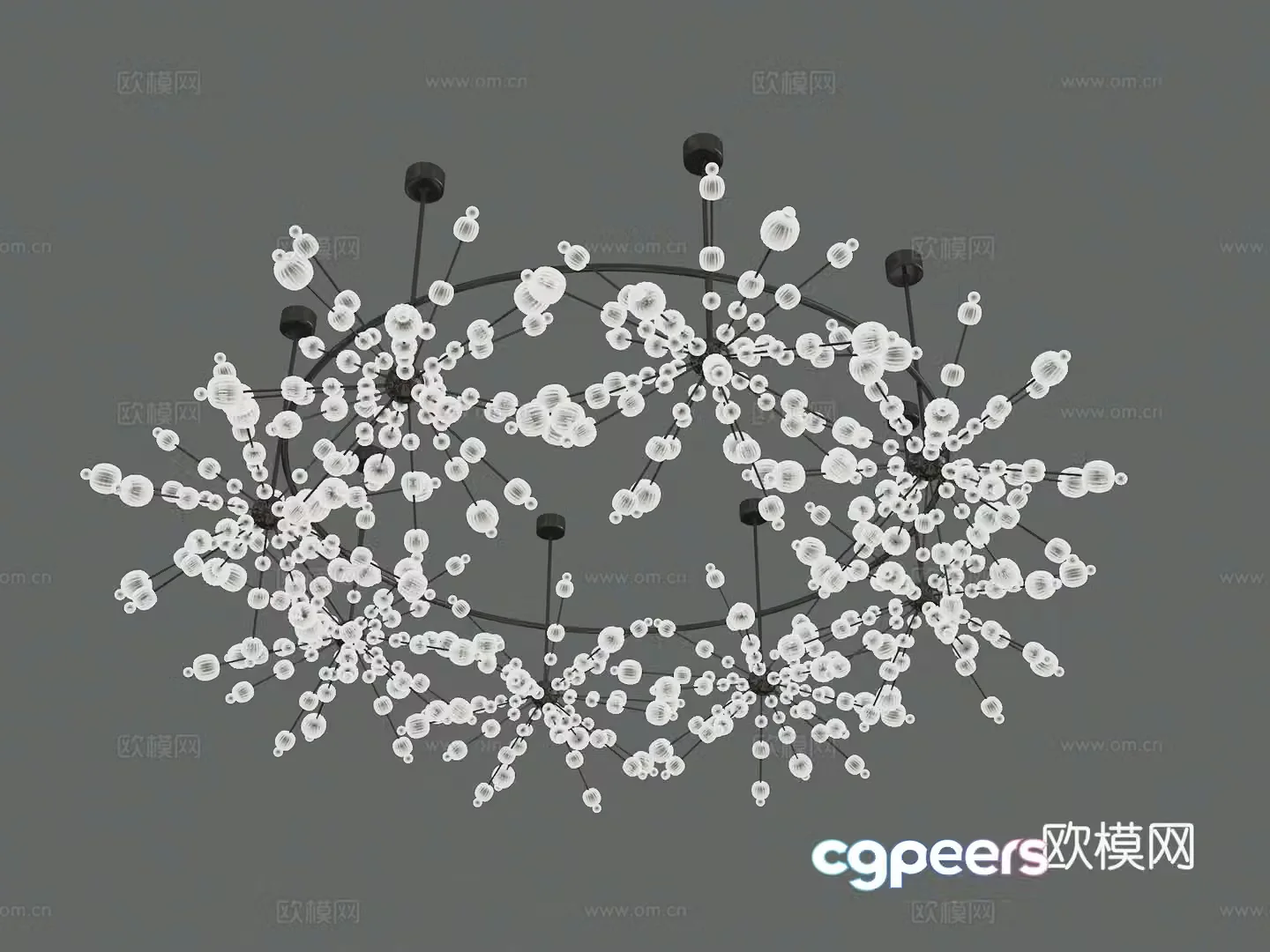 Modern chandelier 3d model