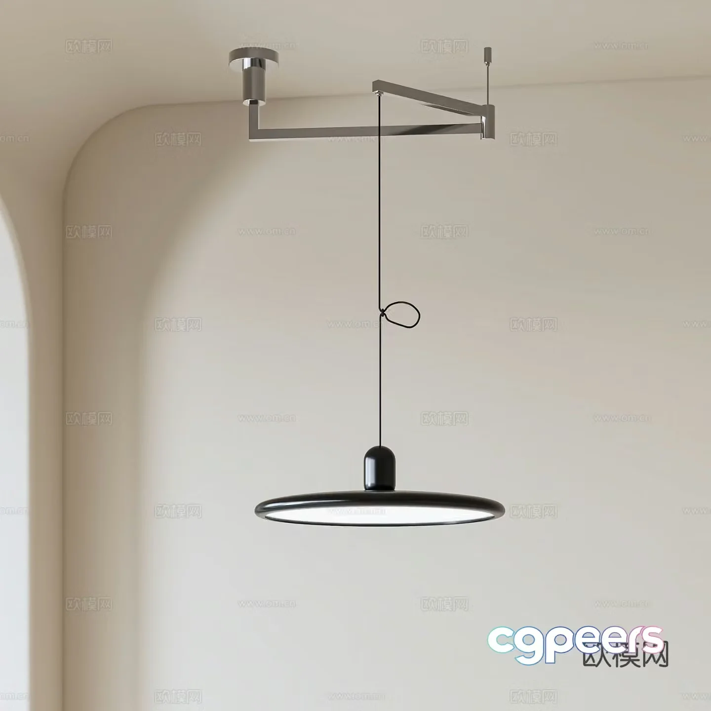 UFO chandelier restaurant chandelier 3d model