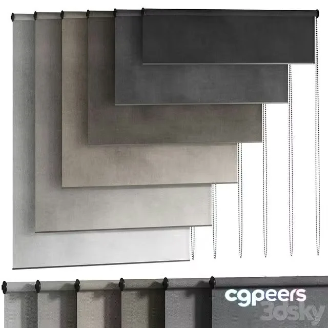 3ds Max Free – Roller blind 1500mm