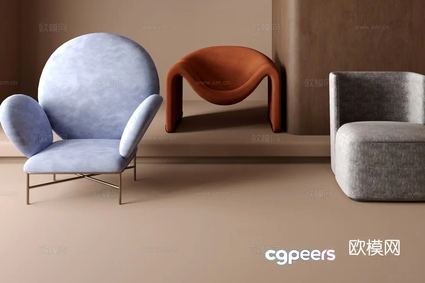 Single sofa 3d model