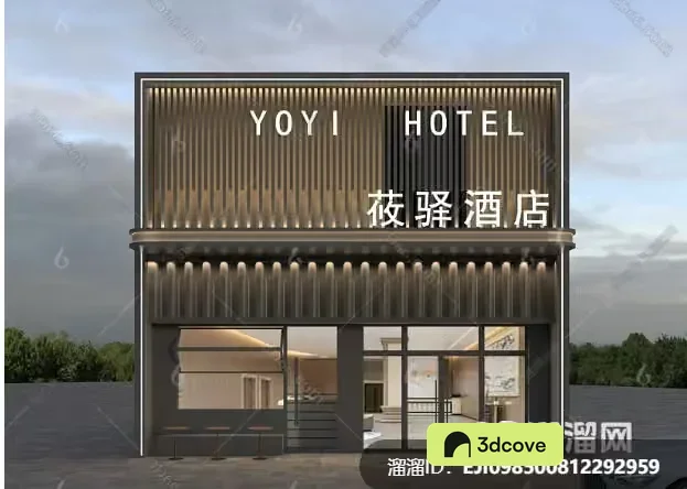 The Main Subject Is A Hotel Building With A Sign That Says Yoy