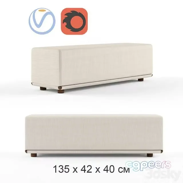 3ds Max Free – Bench ADAM Giorgetti