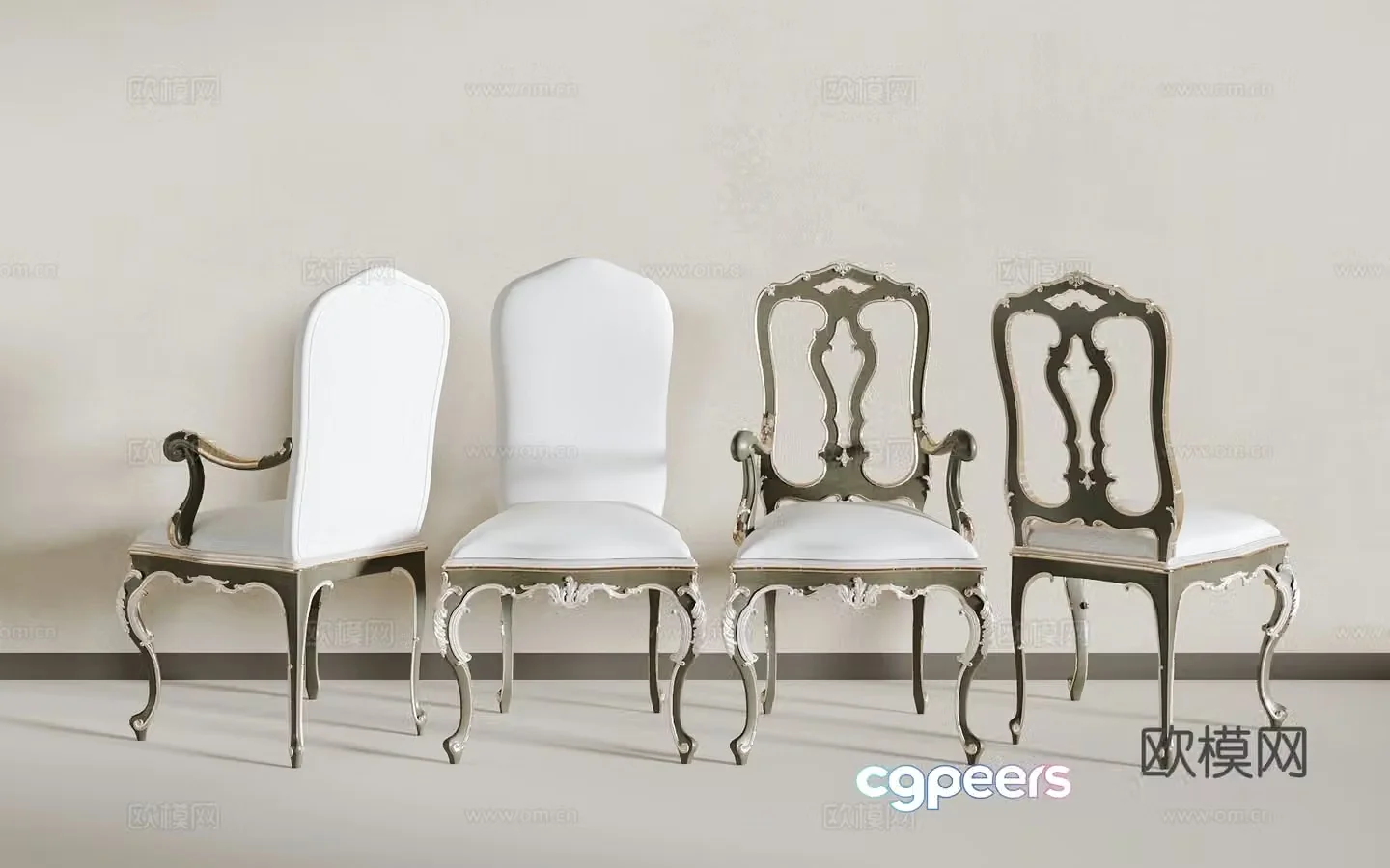European-style seat 3D model