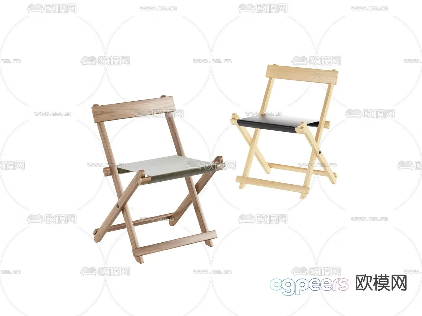 Outdoor chair folding chair balcony chair 3d model