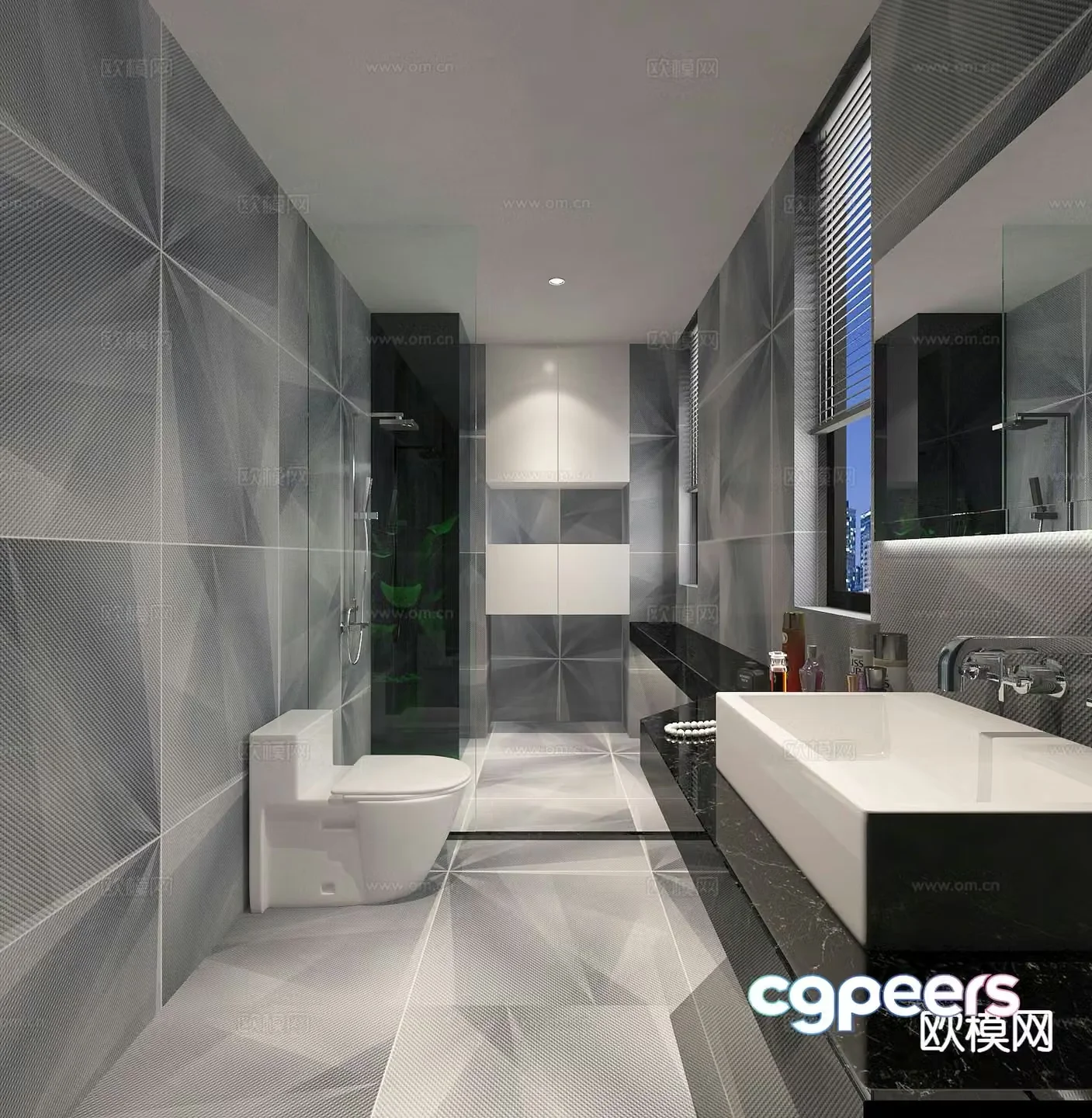 Modern bathroom bathroom 3d model