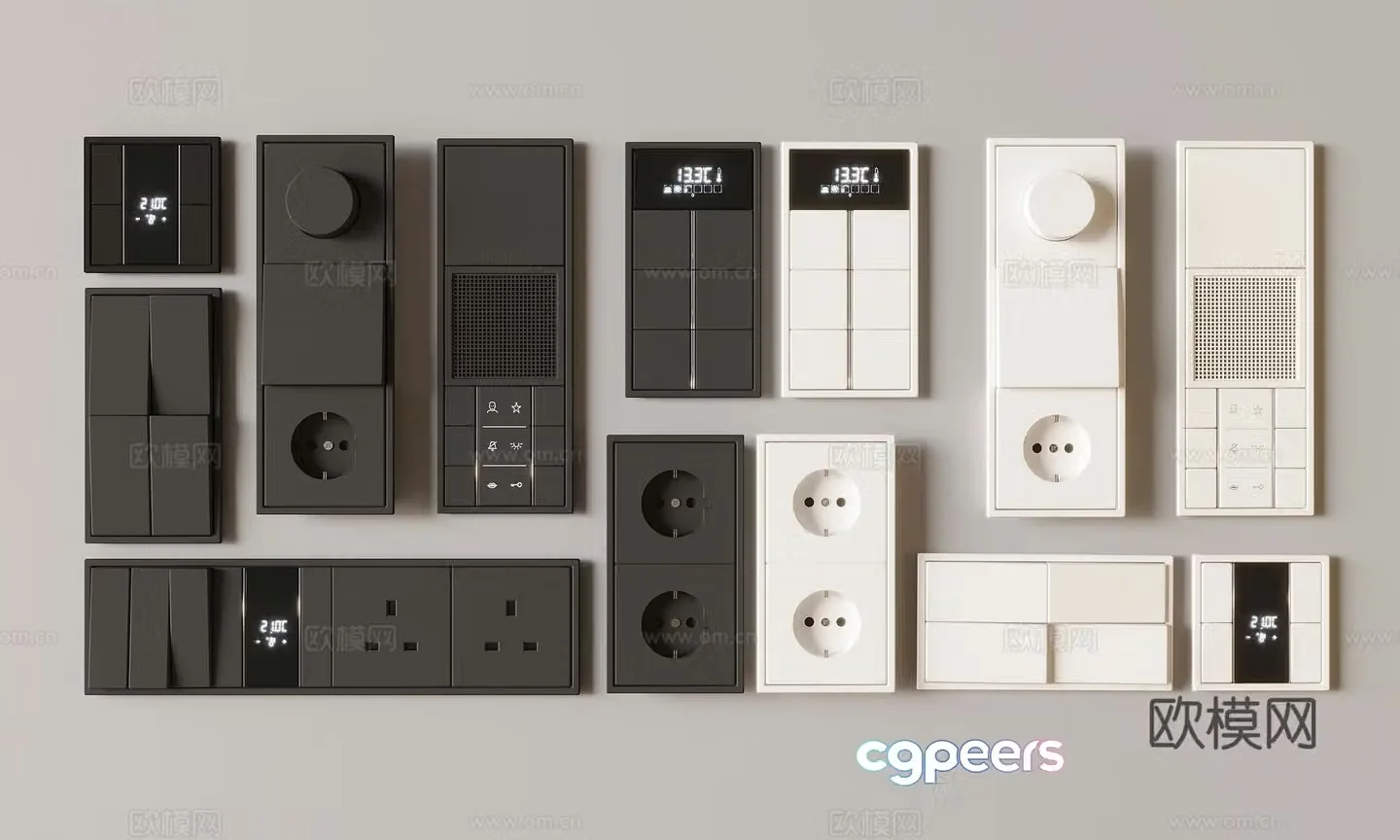 Switch socket smart panel 3d model