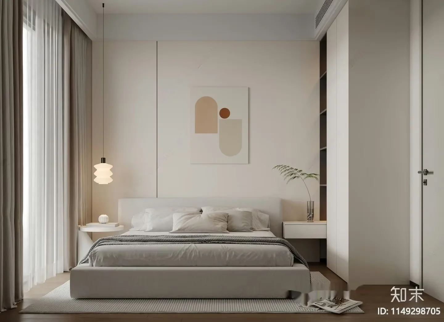 Cozy Bedroom 3D Model – 15197 – VRAY Render