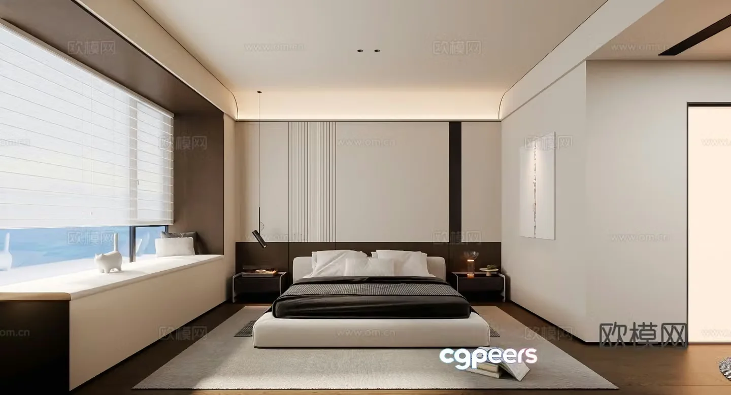 Italian style bedroom master bedroom 3d model