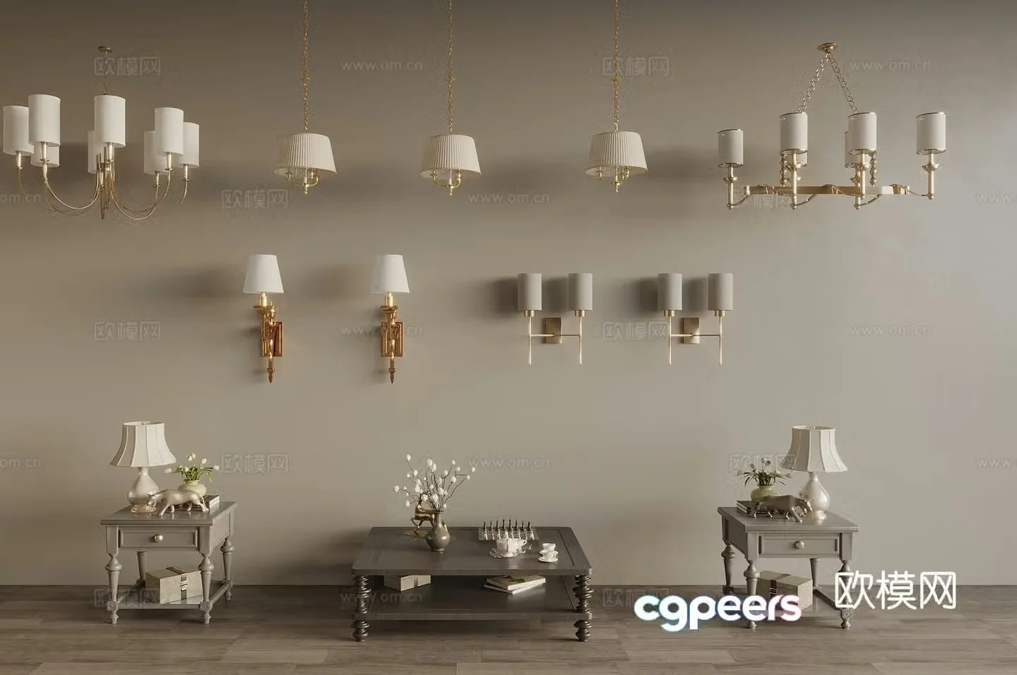 American chandelier living room chandelier dining room chandelier 3d model