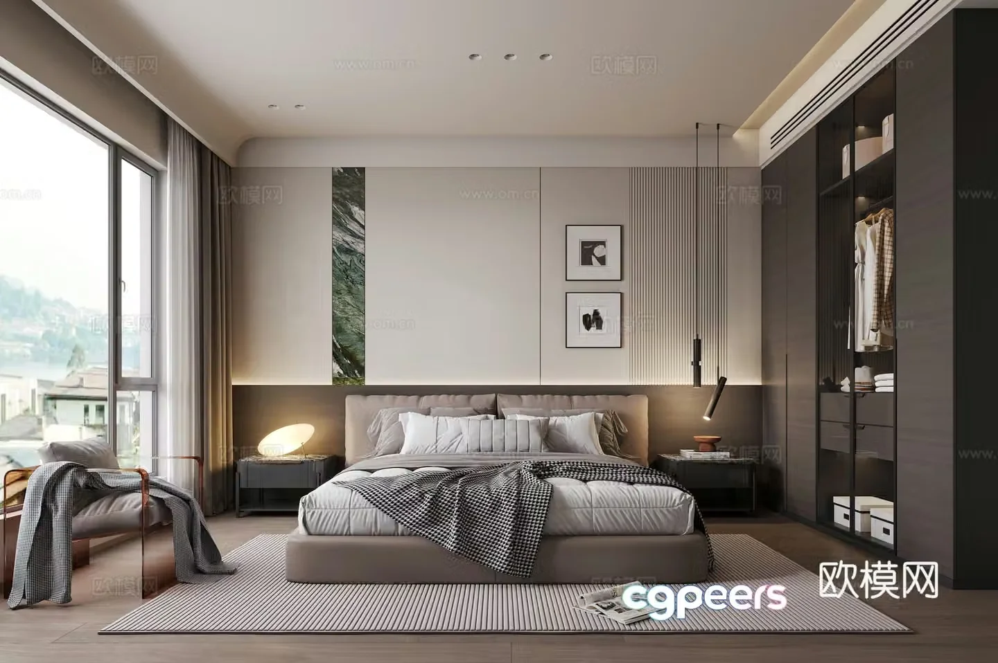 Modern bedroom 3d model