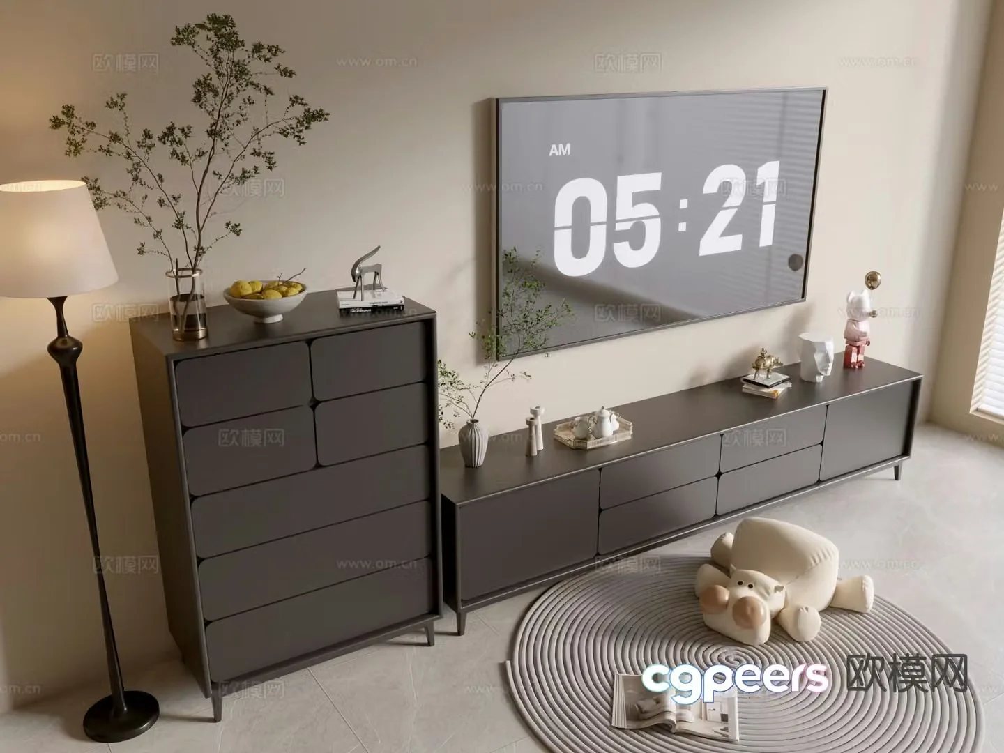 Modern TV cabinet 3d model