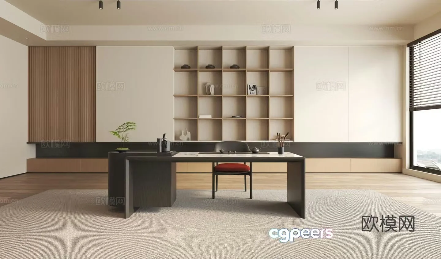 Modern tea room 3d model