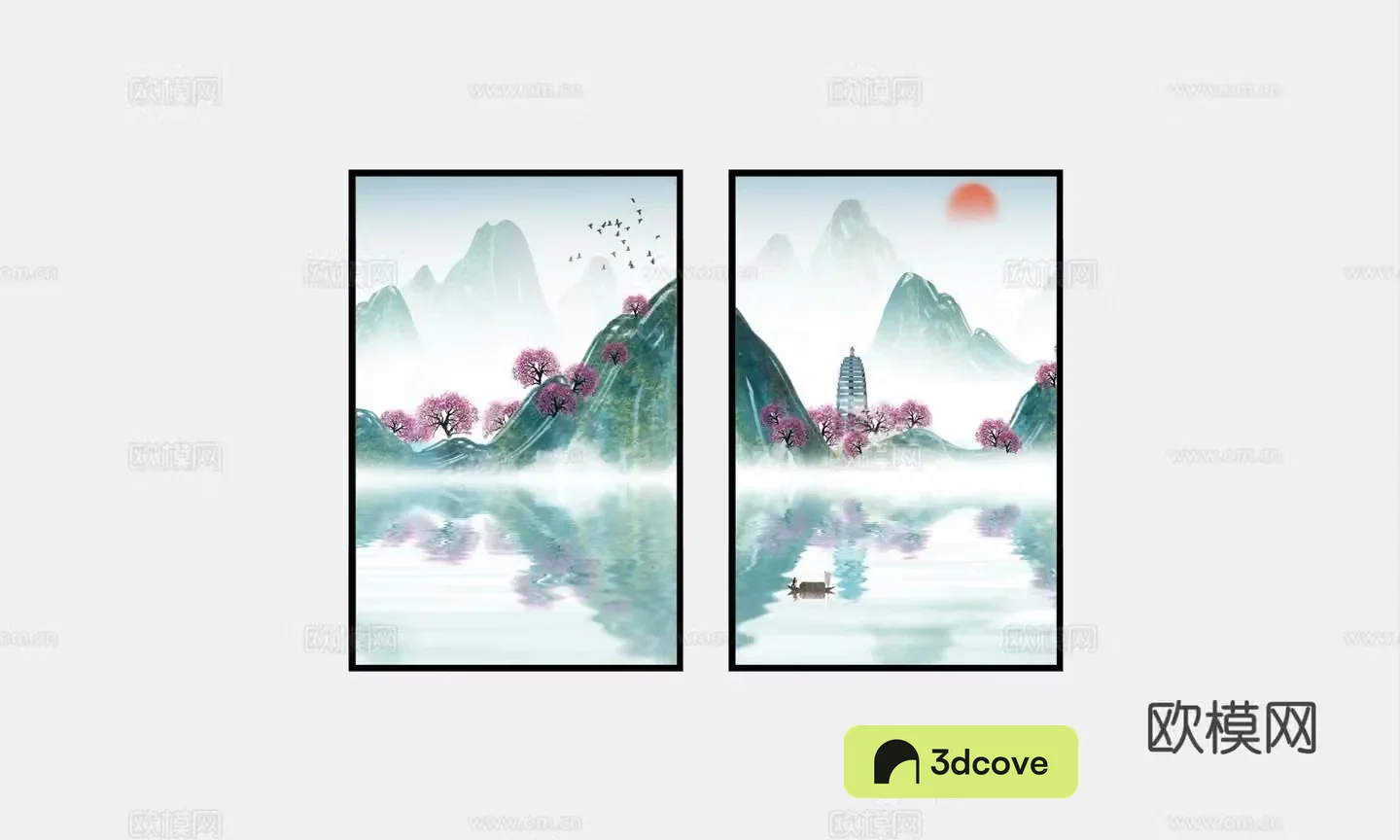 New Chinese style decorative painting landscape painting hanging painting
