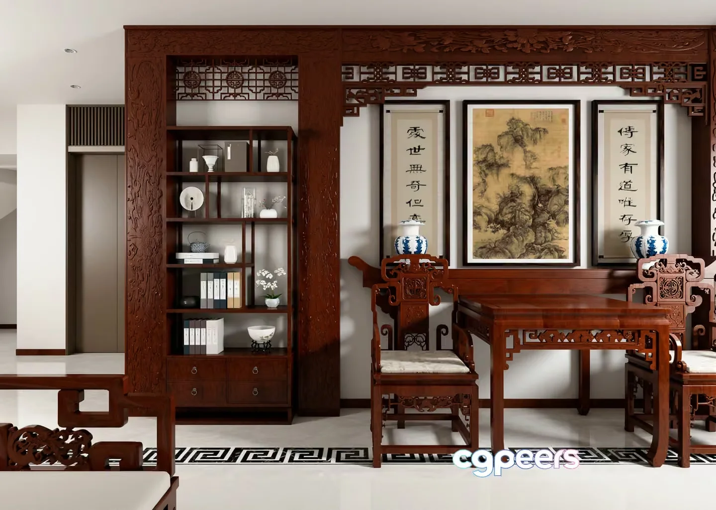 A Wooden Table 3D Model – 6937 – VRAY Render