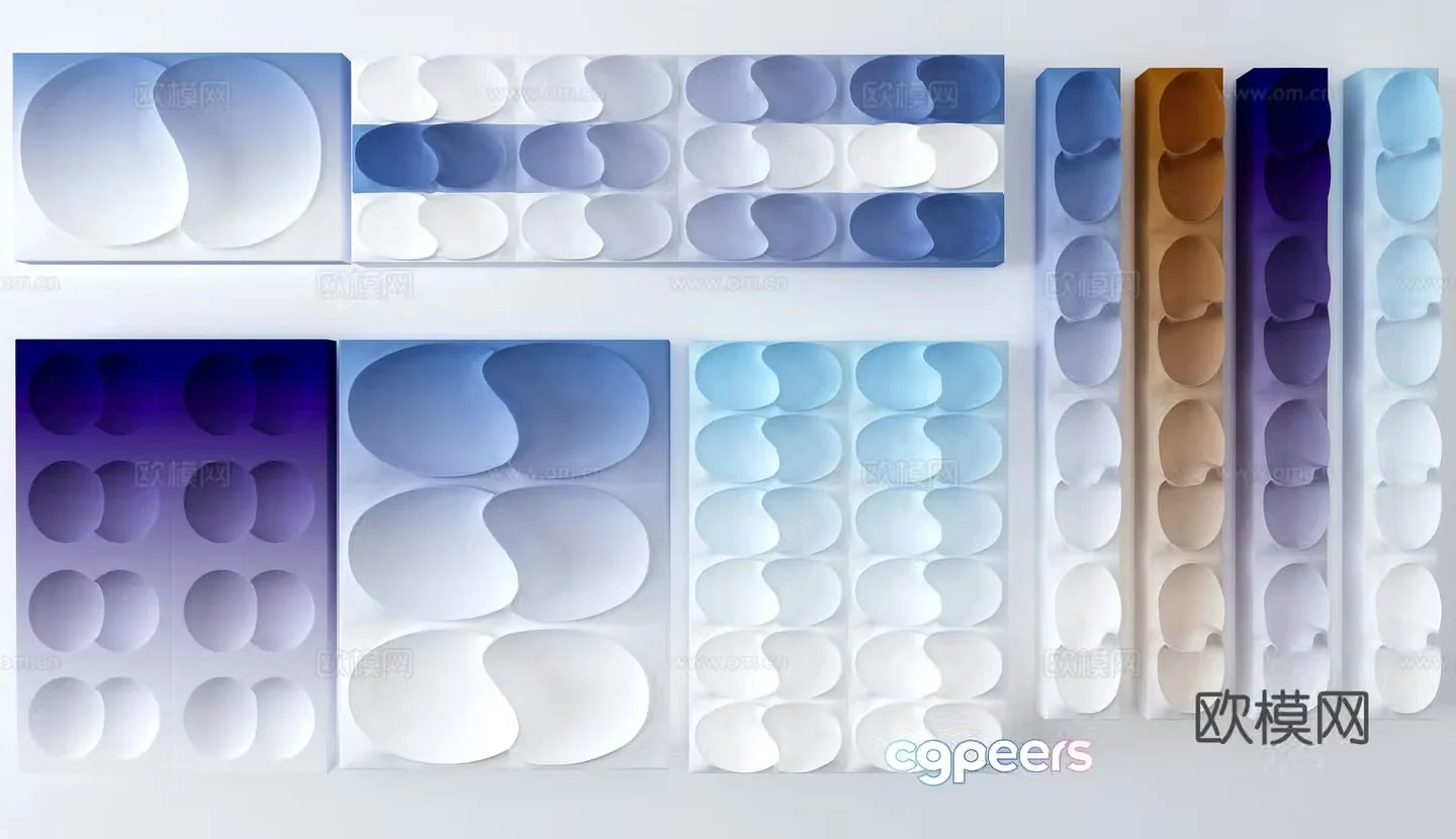 Wall decoration vertical hanging decoration 3d model