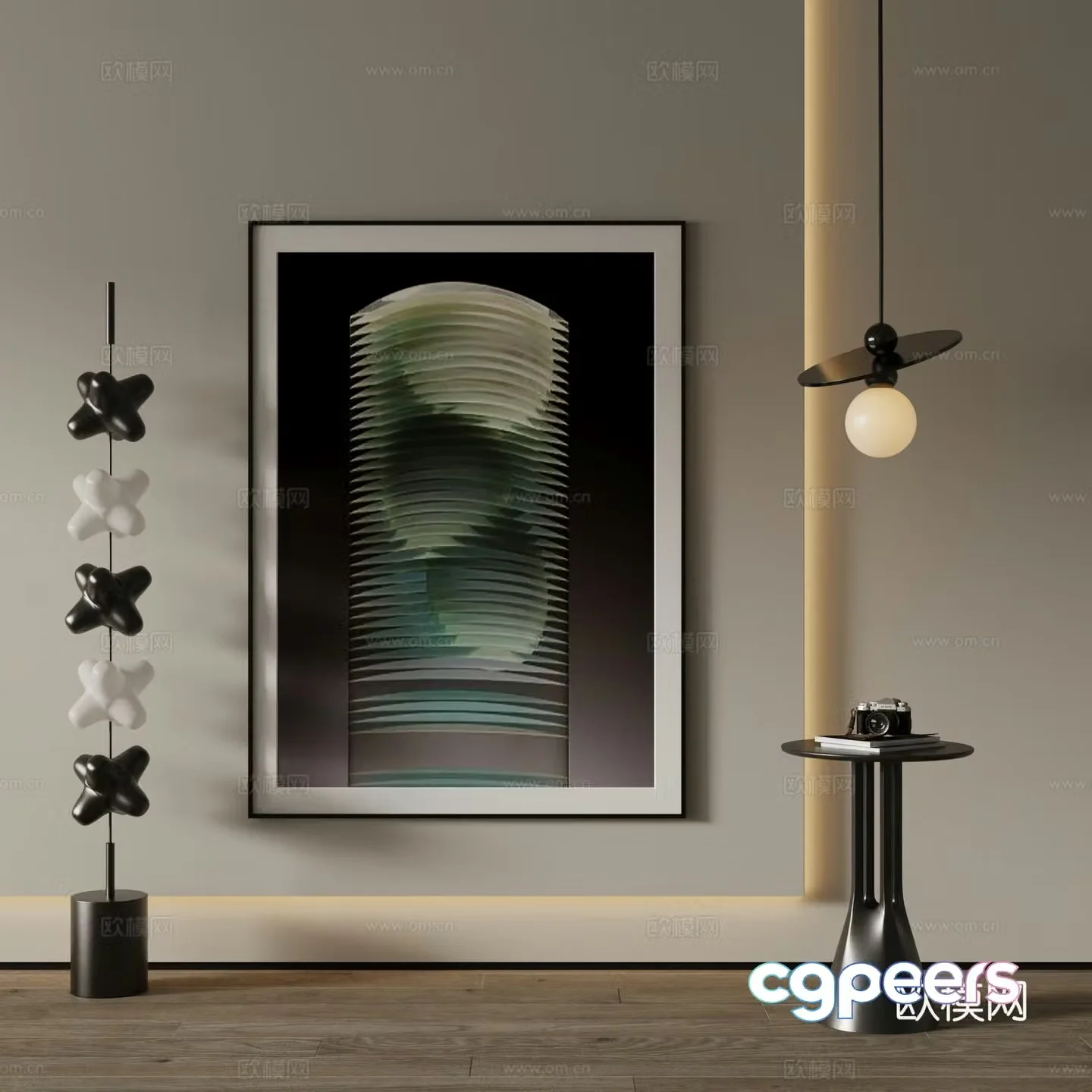 Modern Art Painting Decorative Painting 3D Model