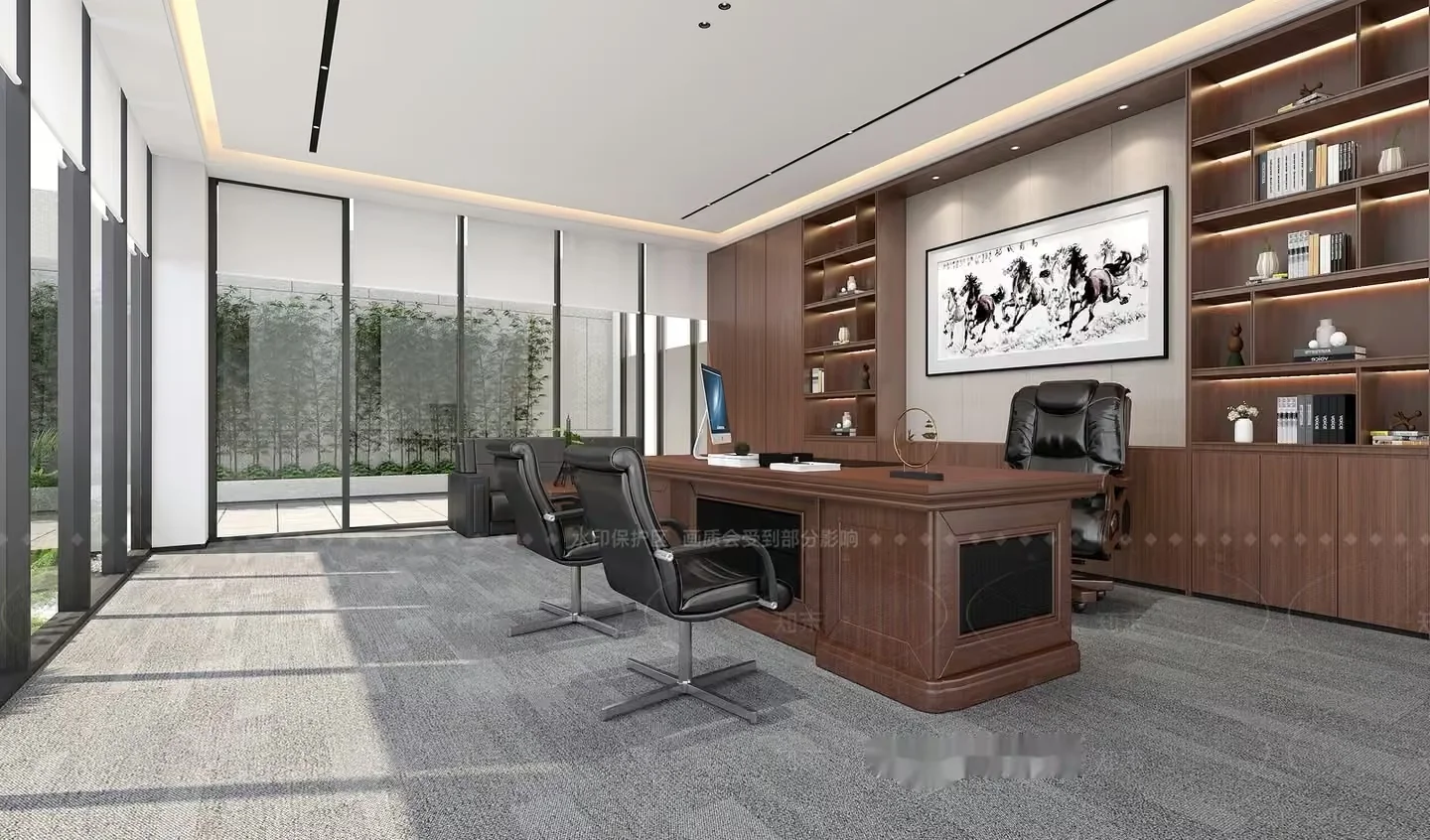 Modern Office Space 3D Model – 2057 – CORONA Render