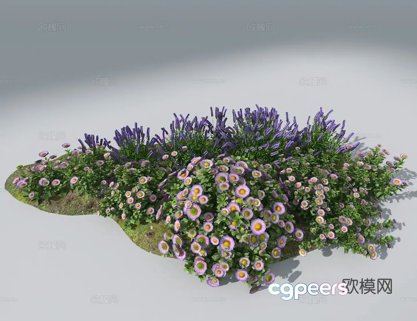 Landscape flowers 3d model