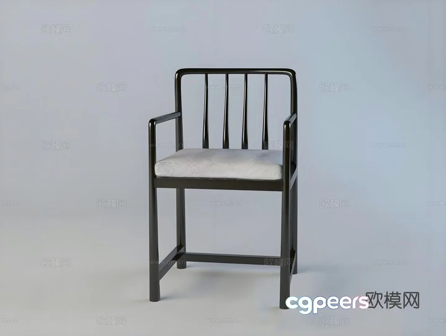 Leisure chair solid wood chair dining chair tea chair armchair 3d model