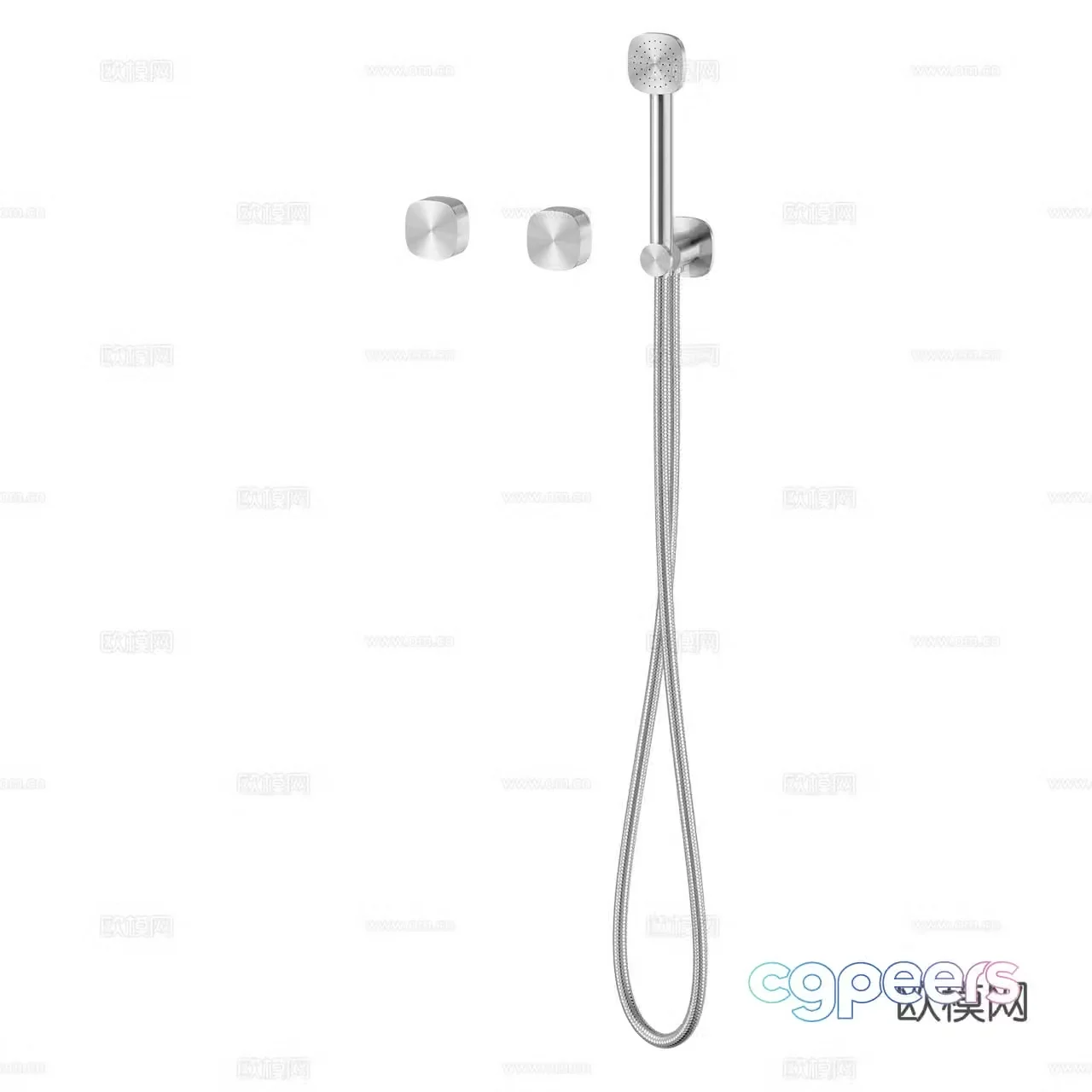 Quadro Shower Faucet Shower Stainless Steel Shower Shower 3D Model