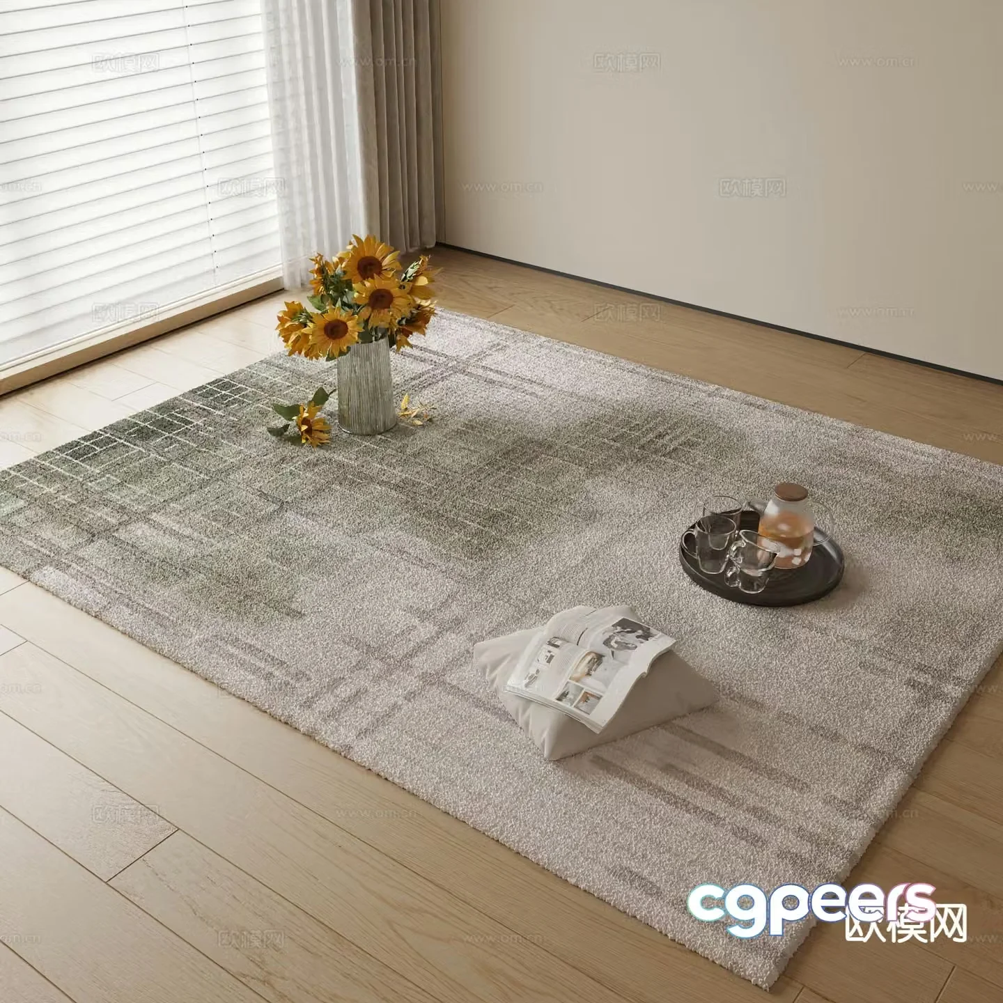Modern abstract carpet 3d model