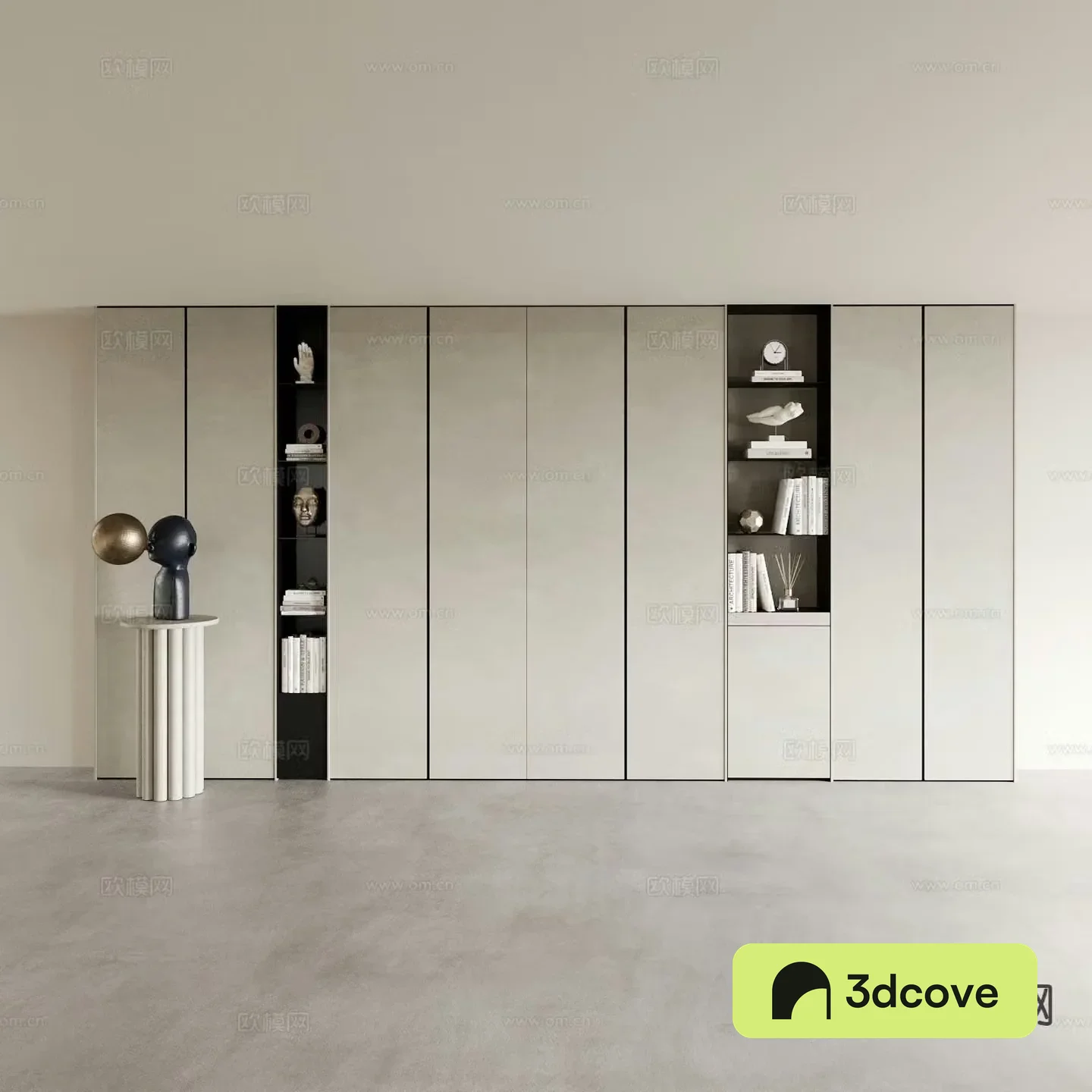 Italian locker decorative cabinet
