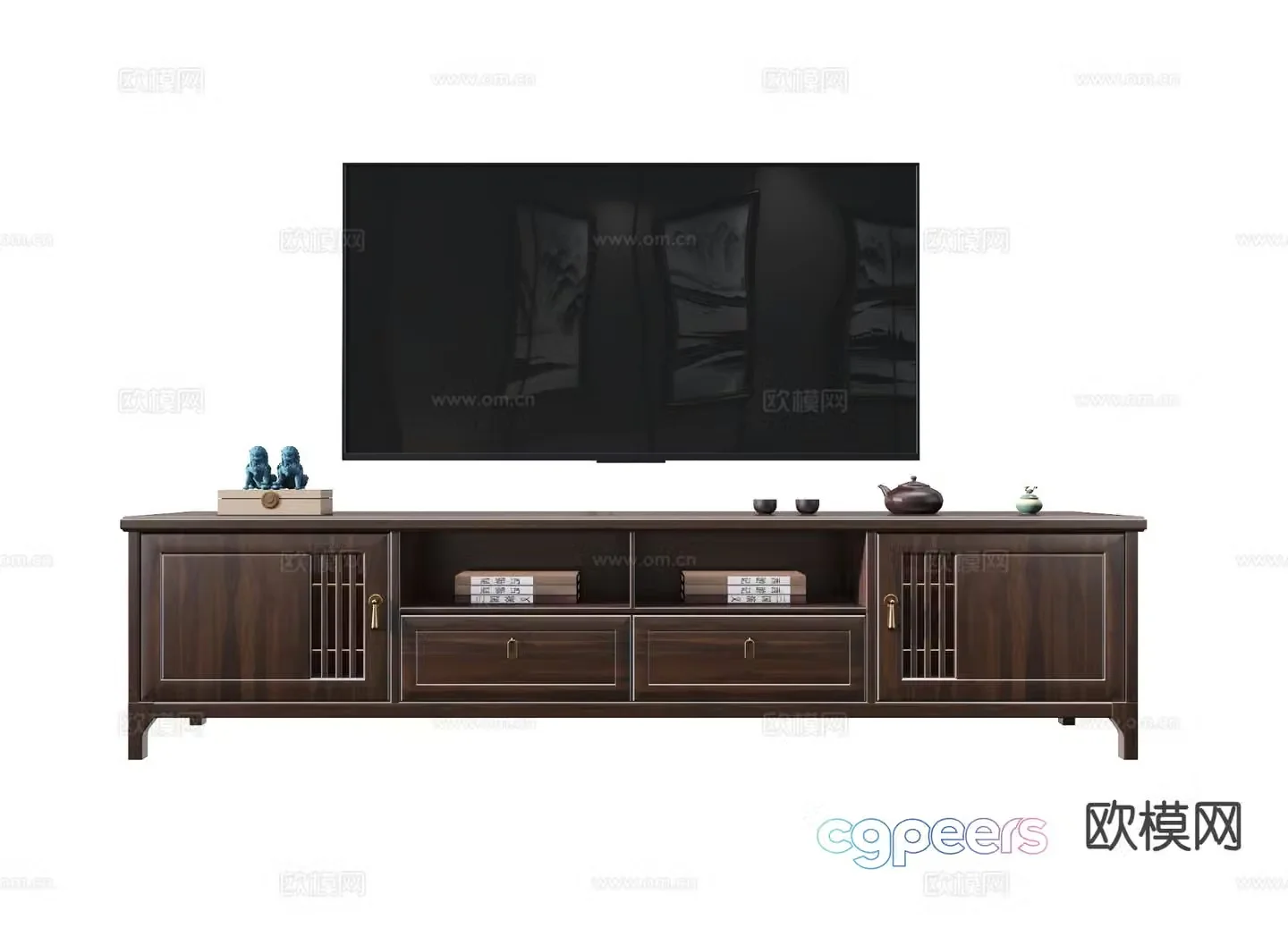 New Chinese style TV cabinet 3d model