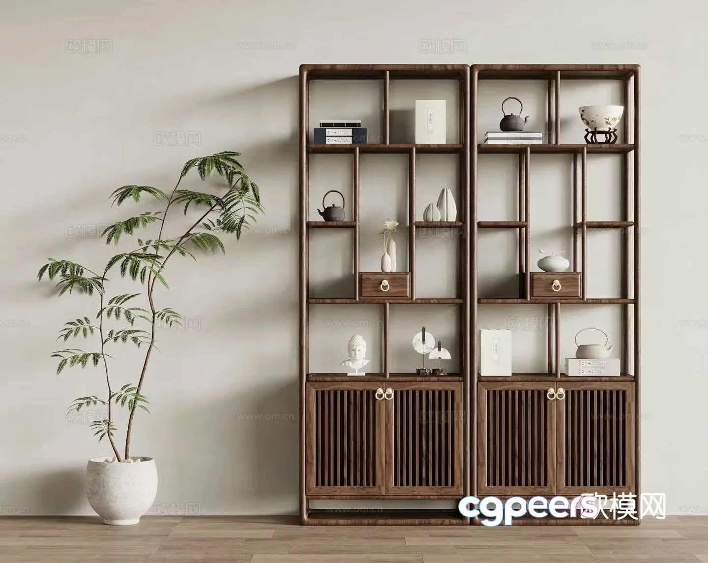 New Chinese style Bogu rack display stand 3D model