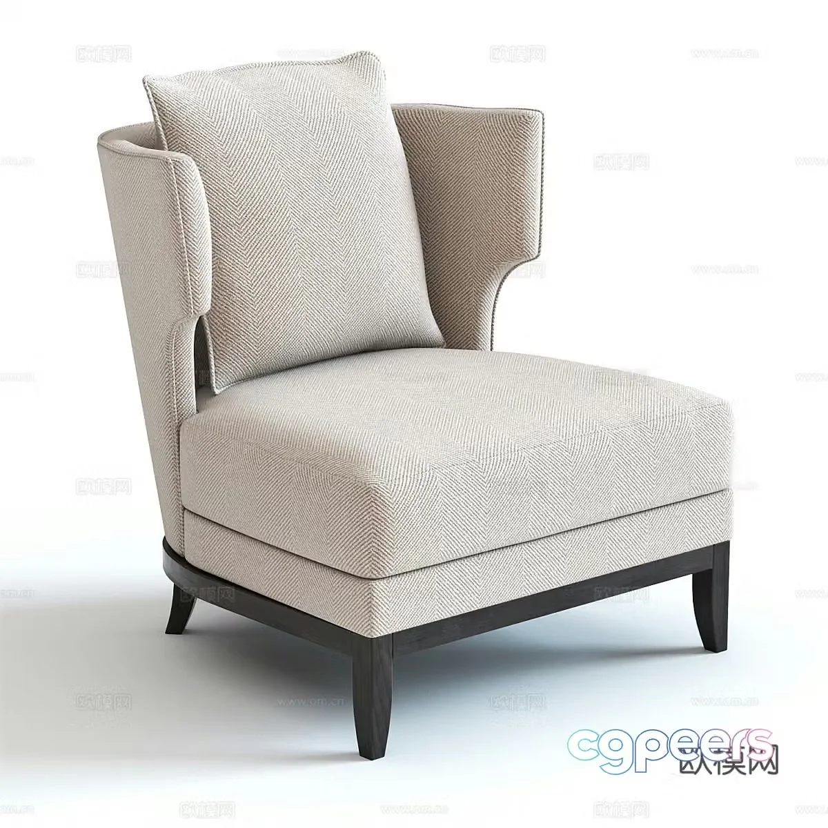 American casual chair 3d model