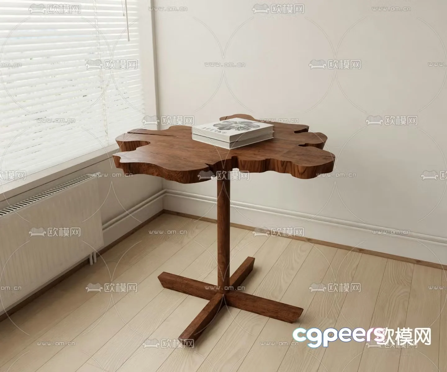 Medieval style side table corner table table table 3D model