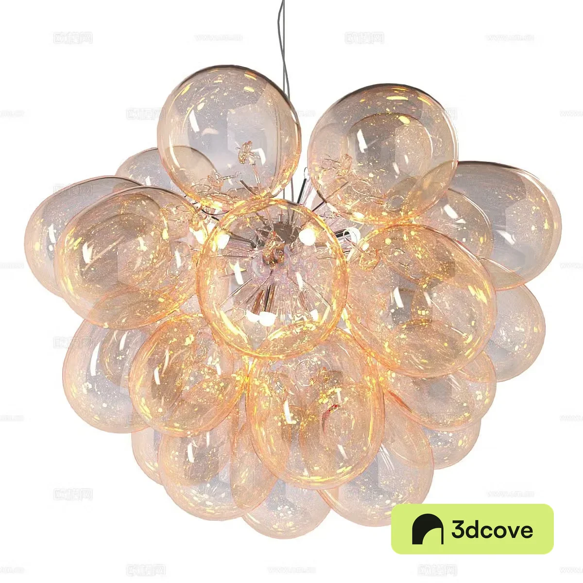 Glass ball chandelier