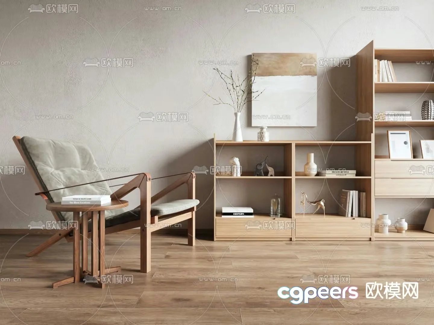 Wabi-sabi chair leisure chair 3d model
