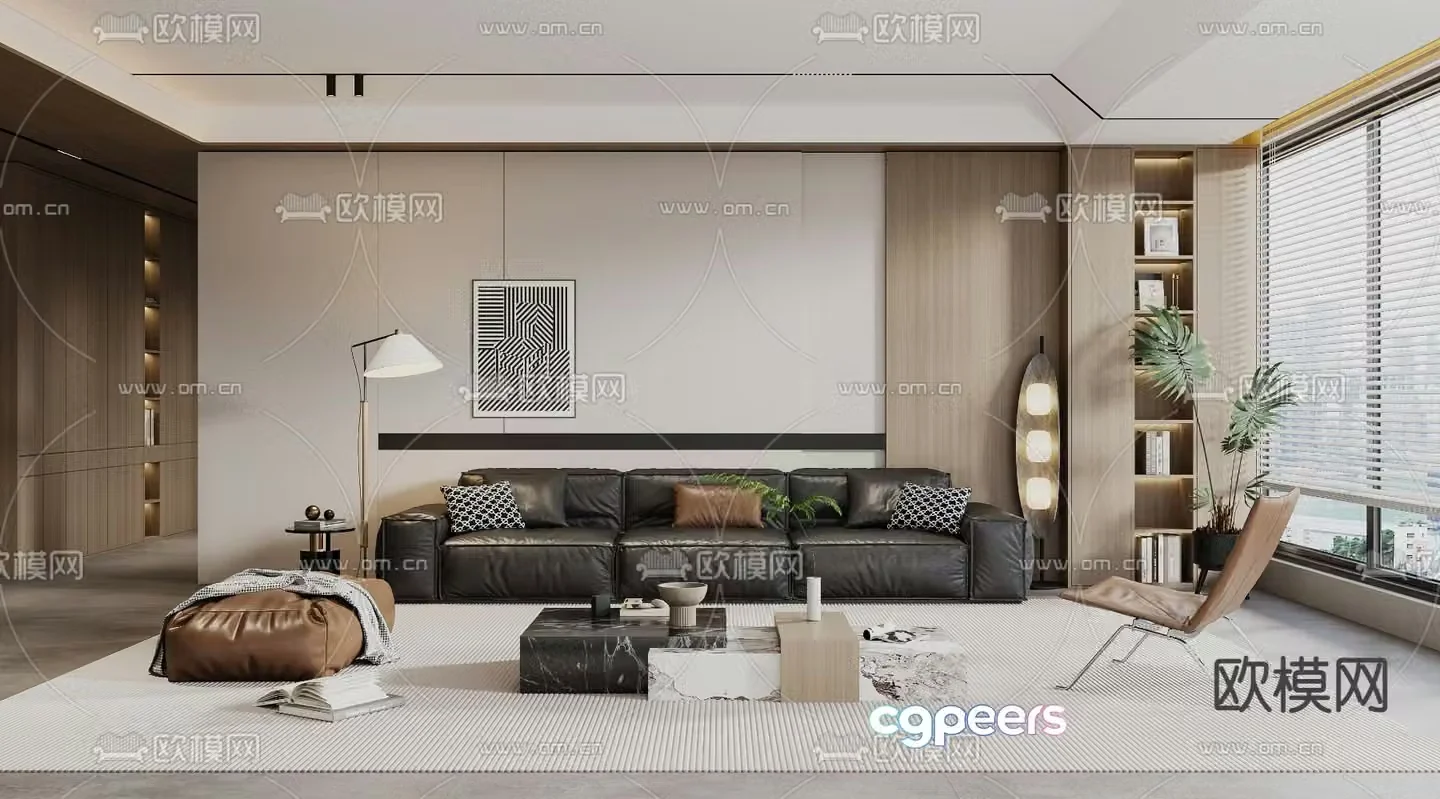 Modern living room 3d model