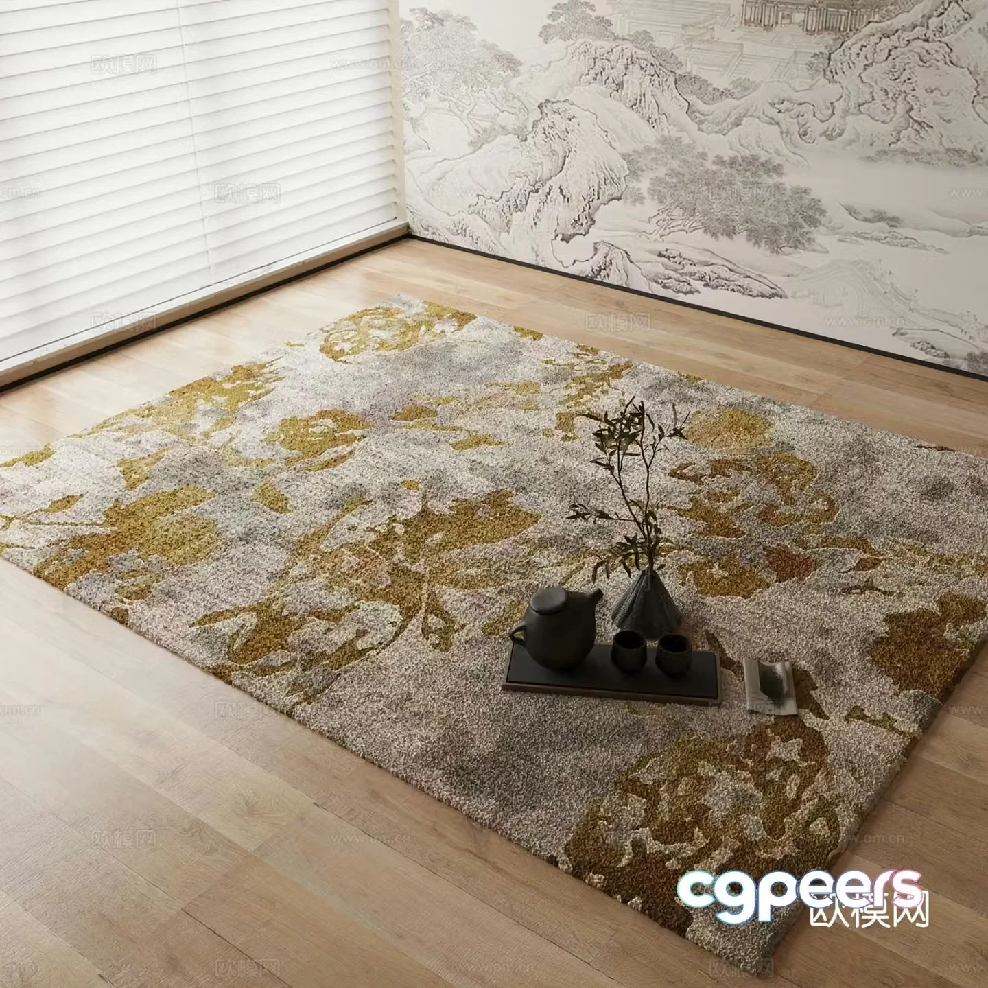 New Chinese carpet 3D model