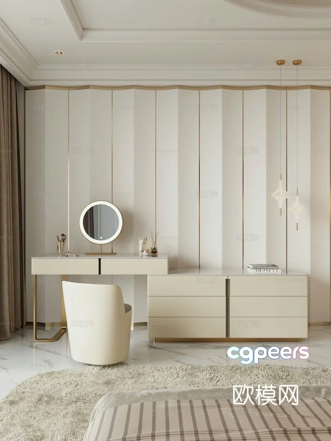 Modern bedroom 3d model