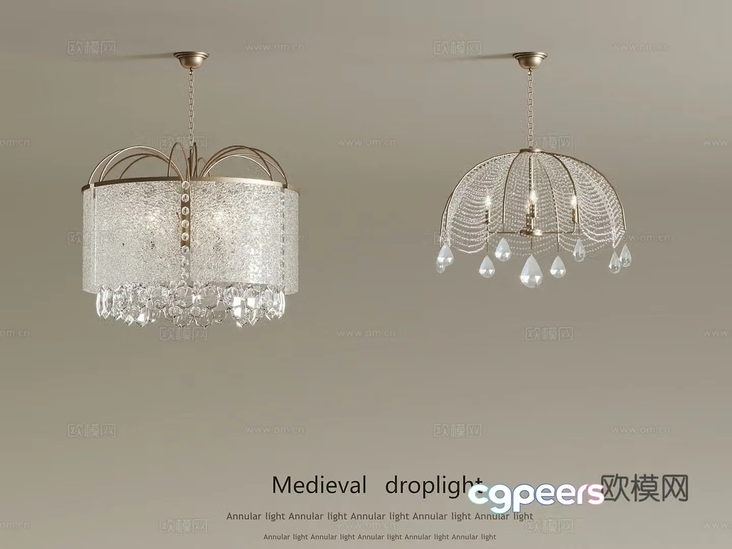 French chandeliers 3d model