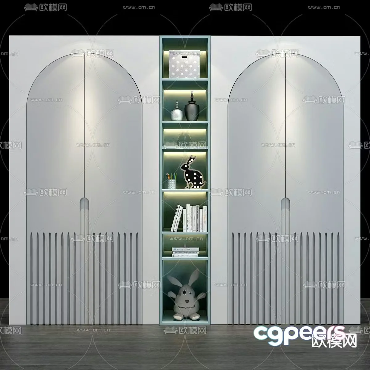 Modern children’s wardrobe 3d model