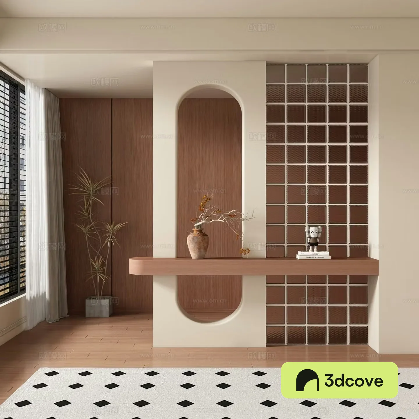 Middle -aged wind and porch partition