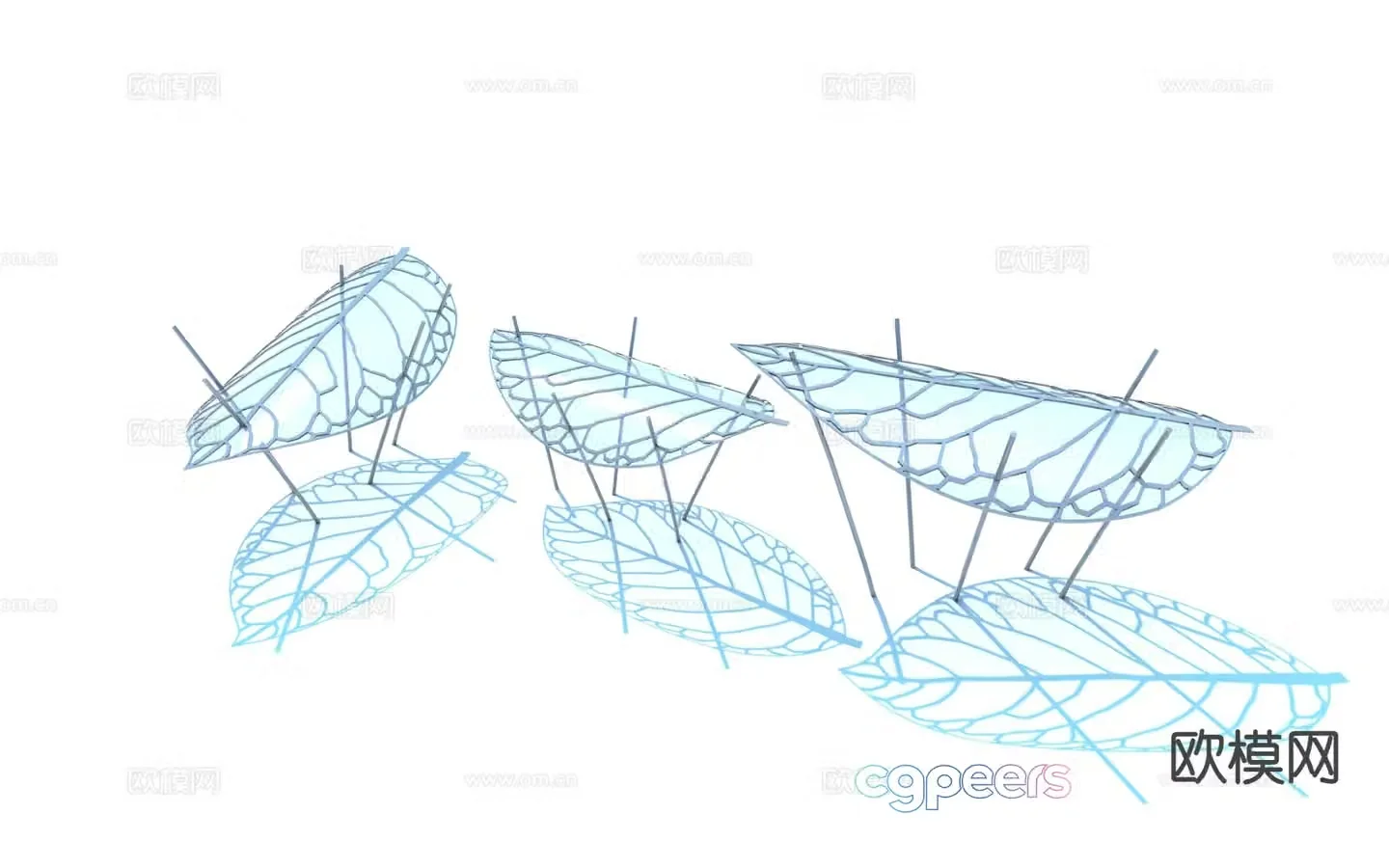 leaf gallery landscape gallery abstract gallery 3d model