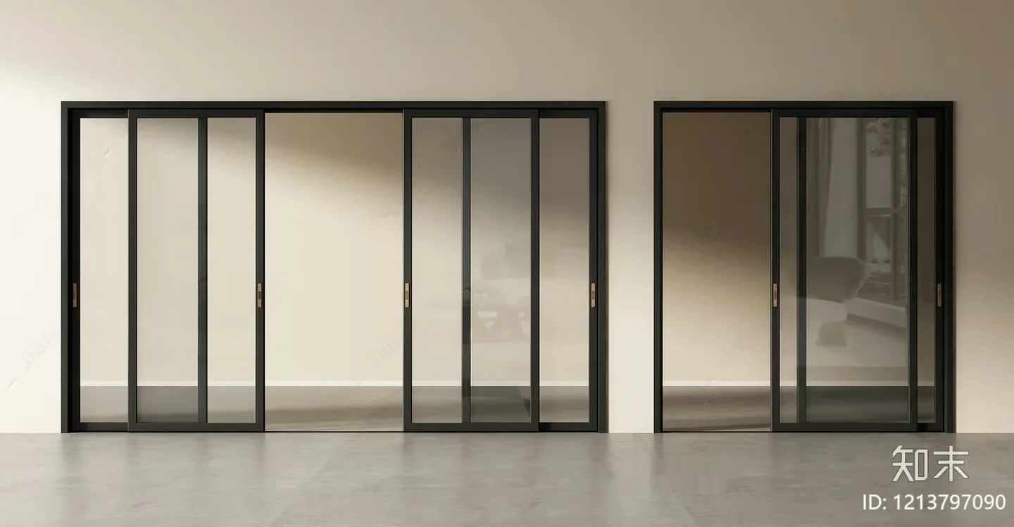 A Room With Sliding Glass Doors 3D Model – 10252 – VRAY Render