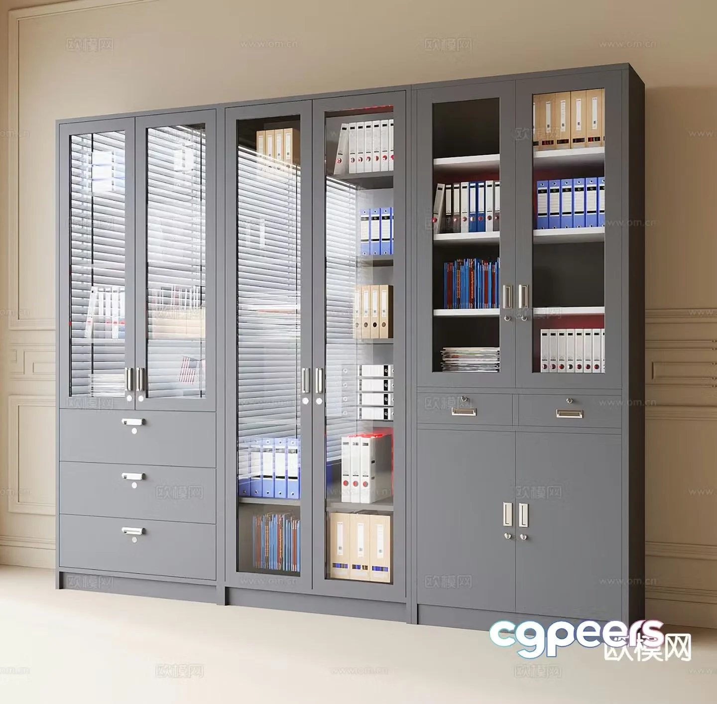 Modern filing cabinet information cabinet filing cabinet 3d model