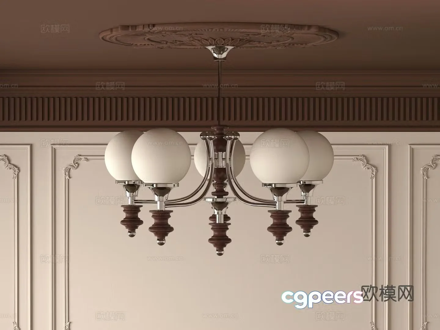3D model of medieval style chandelier