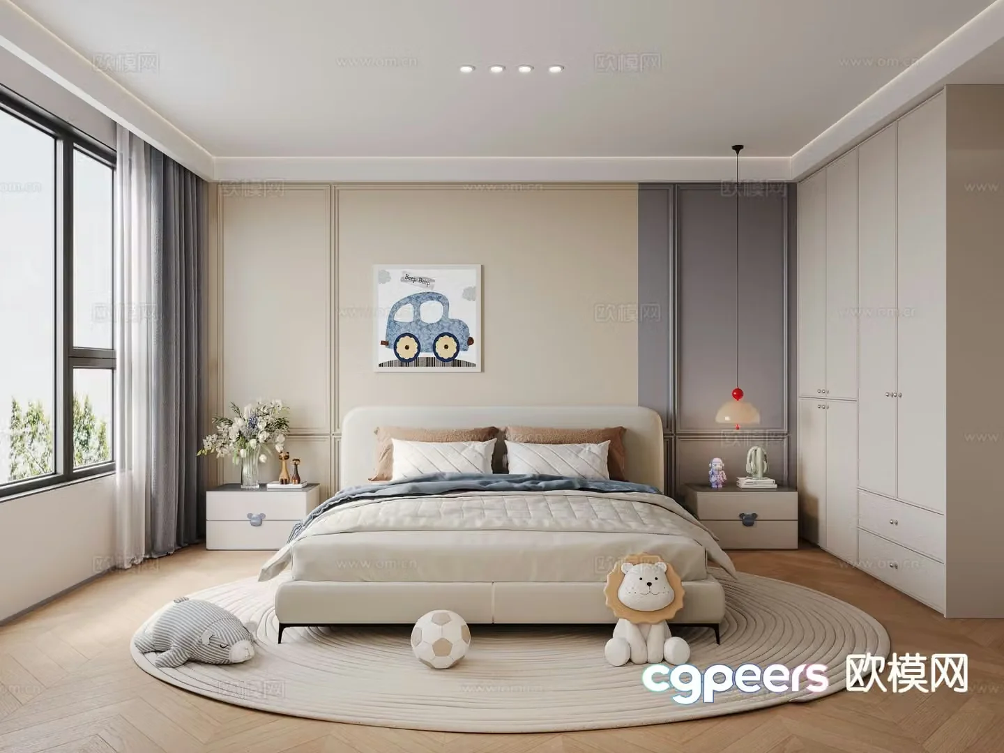 Modern children’s room boy’s room kid’s room 3d model