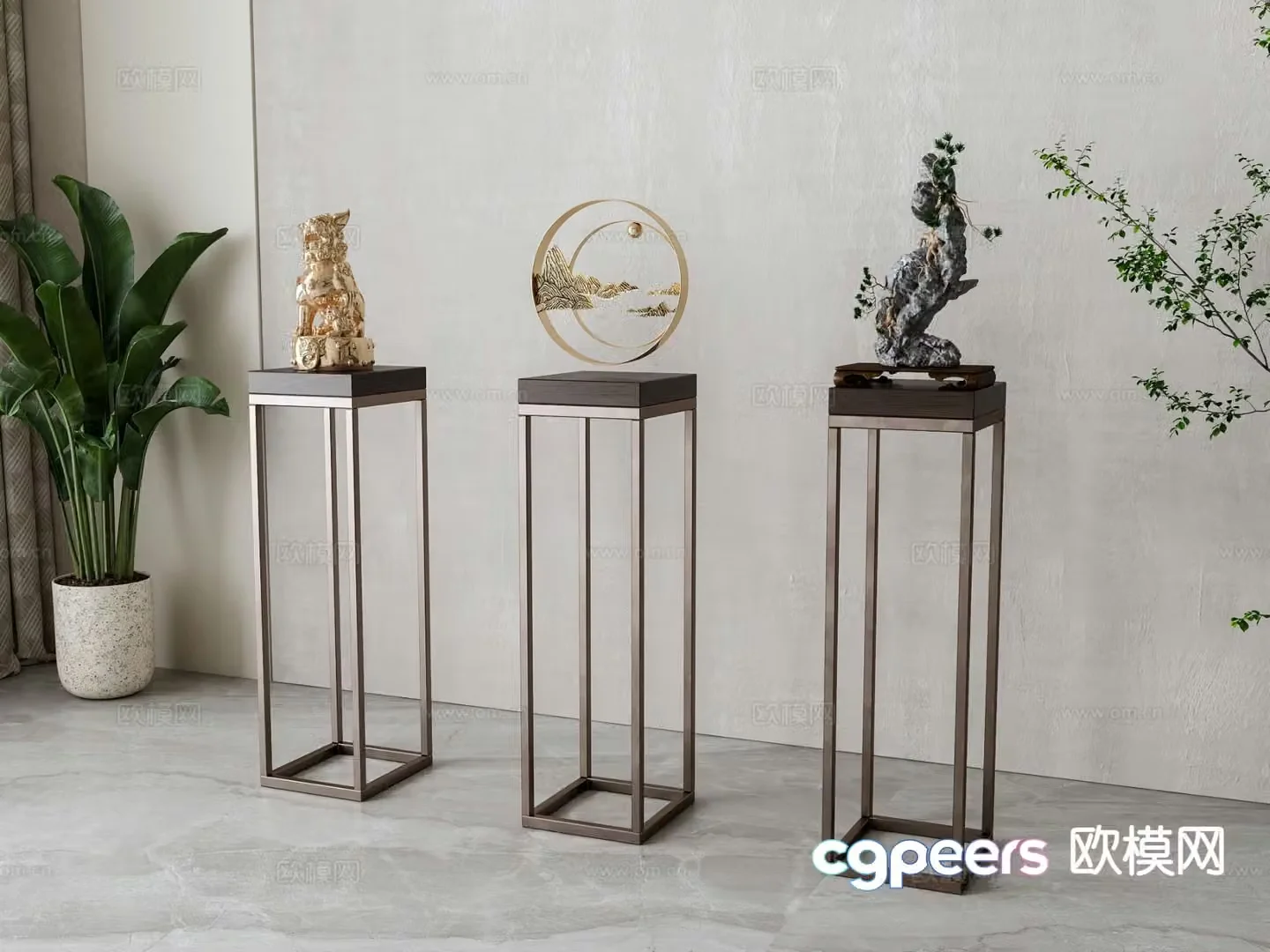 New Chinese-style sculpture handicraft ornaments 3D model