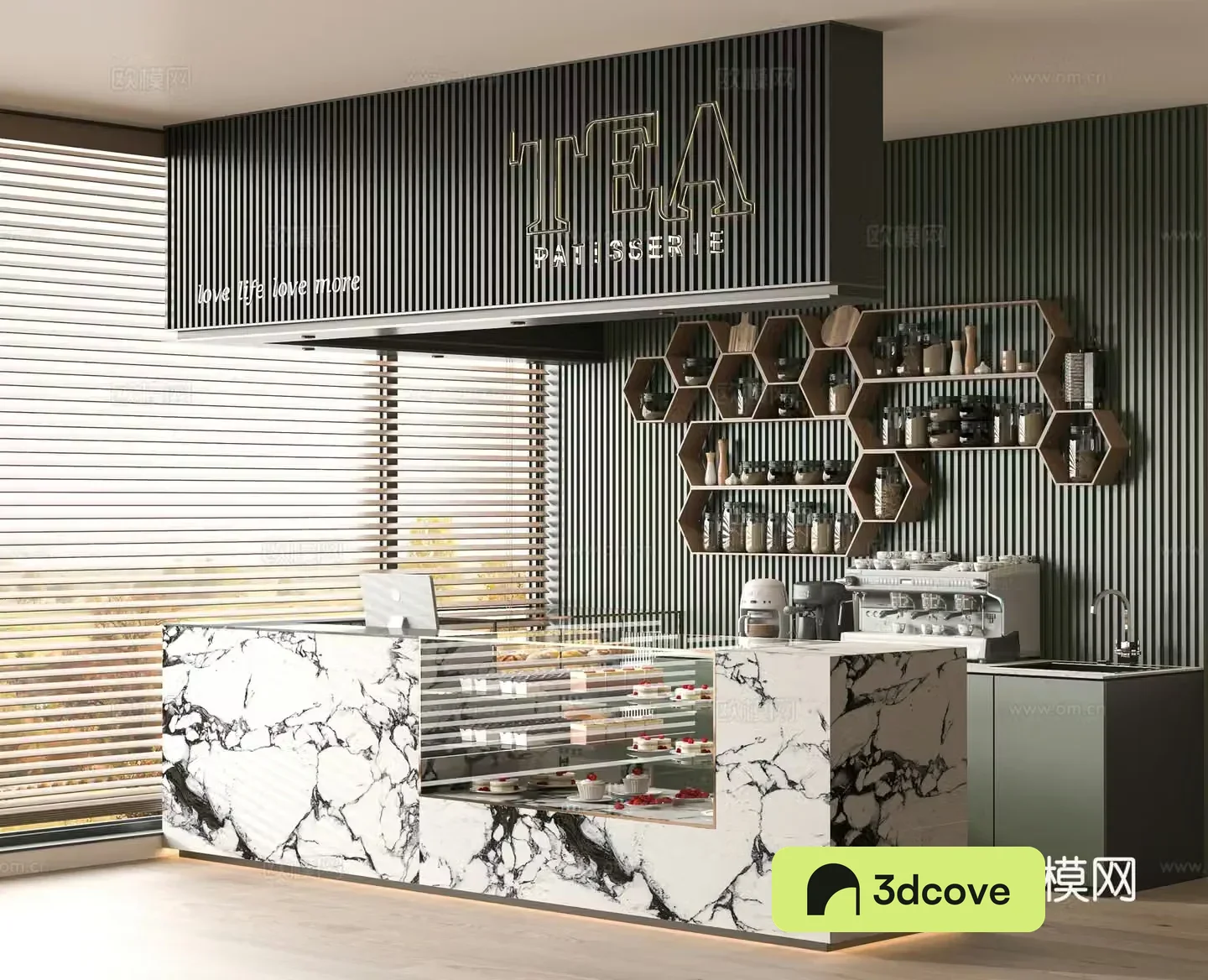 Modern milk tea shop